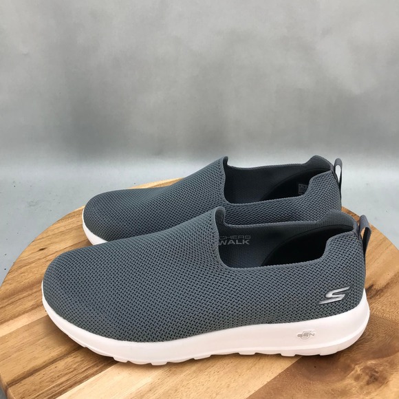 Skechers Go Walk Max Walking Shoes Mens 10 Extra Wide Gray Knit Slip On Low Top - Picture 3 of 9